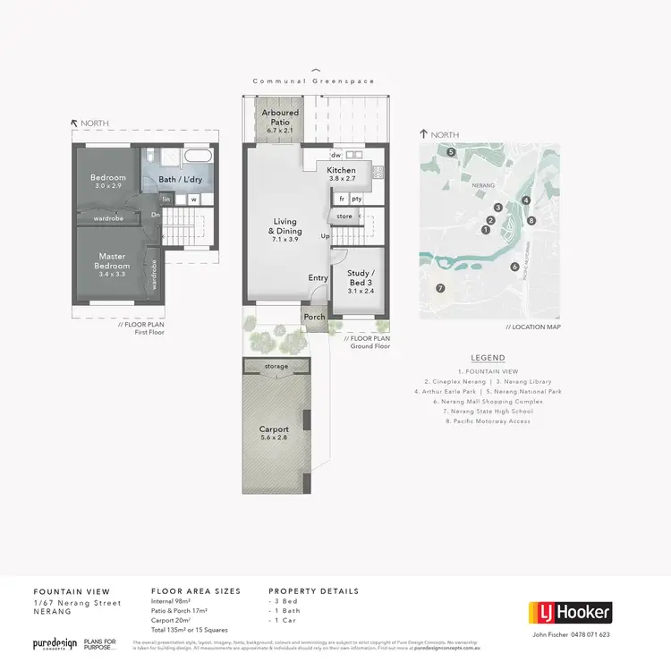 Floorplan of Homely townhouse listing, 1/67 Nerang Street, Nerang QLD 4211