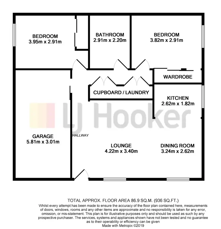 Floorplan of Homely unit listing, Unit 2/12 Chidgey Street, Cessnock NSW 2325