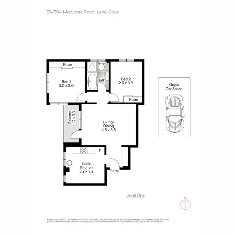 Floorplan of Homely apartment listing, 25/394 Mowbray Road, Lane Cove NSW 2066