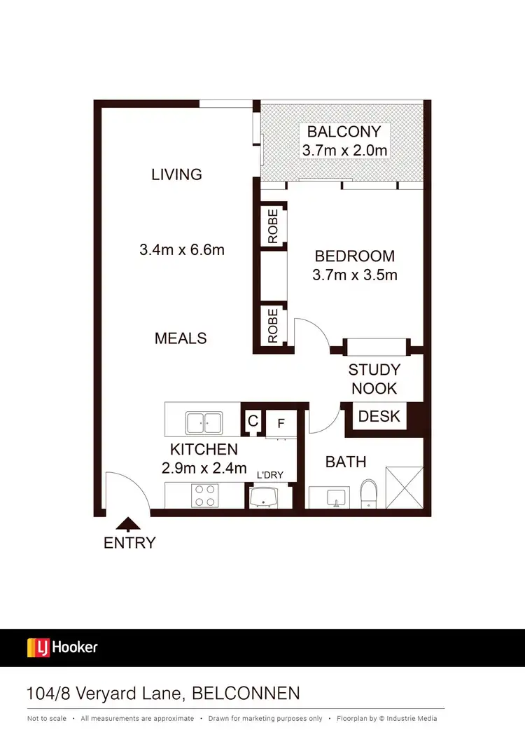 Floorplan of Homely unit listing, 104/8 Veryard Lane, Belconnen ACT 2617