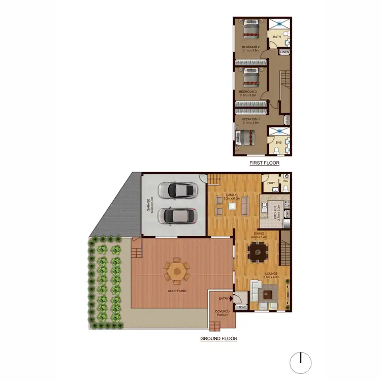 Floorplan of Homely townhouse listing, 223 Aspinall Street, Watson ACT 2602