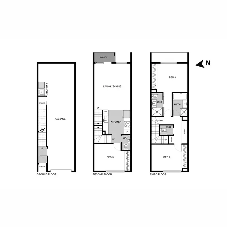 Floorplan of Homely townhouse listing, 41/1 Hoffman Street, Moncrieff ACT 2914