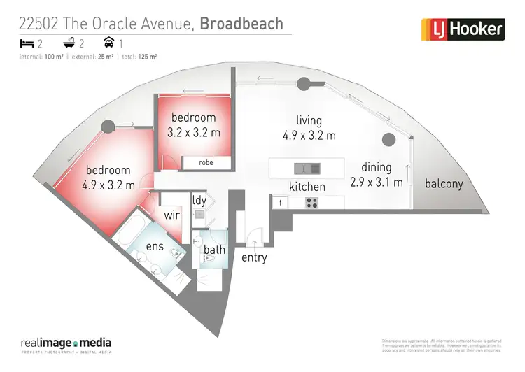 Floorplan of Homely apartment listing, 22502/21 Elizabeth Avenue, Broadbeach QLD 4218