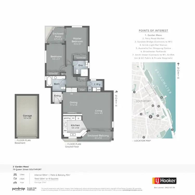 Floorplan of Homely unit listing, 2/79 Queen Street, Southport QLD 4215