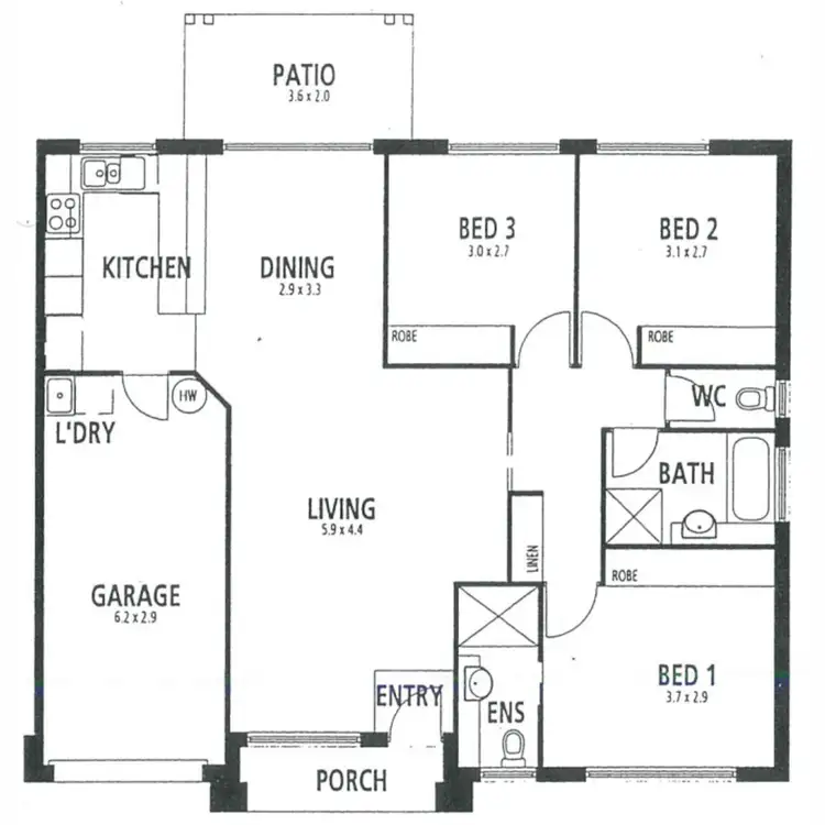 Floorplan of Homely townhouse listing, 117/8 Ghilgai Road, Merrimac QLD 4226