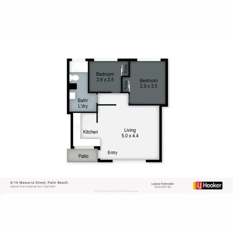 Floorplan of Homely unit listing, 6/16 Mawarra Street, Palm Beach QLD 4221