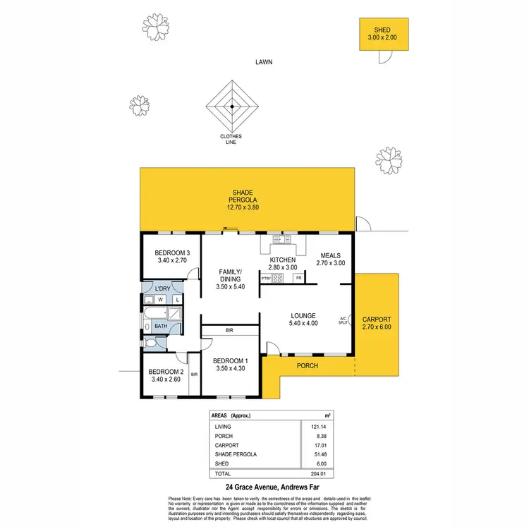 Floorplan of Homely house listing, 24 Grace Avenue, Andrews Farm SA 5114