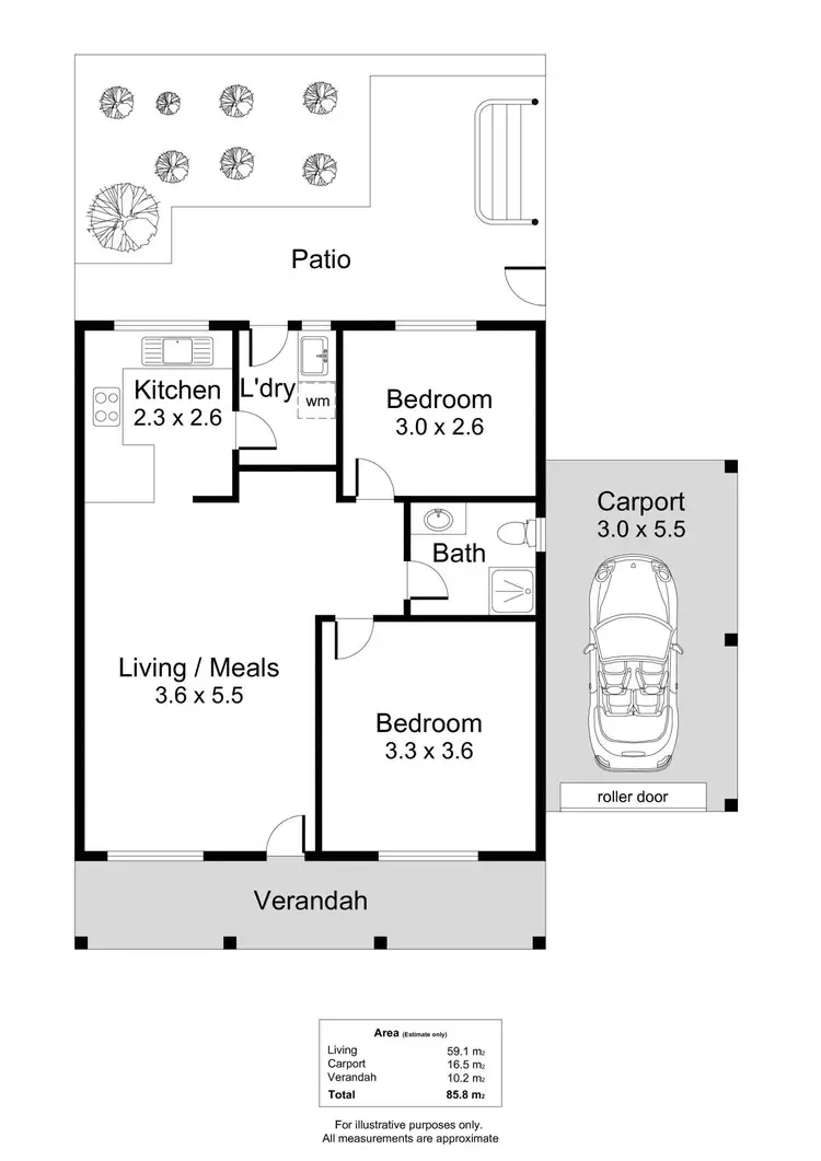 Floorplan of Homely unit listing, 2/76 Gawler Street, Mount Barker SA 5251