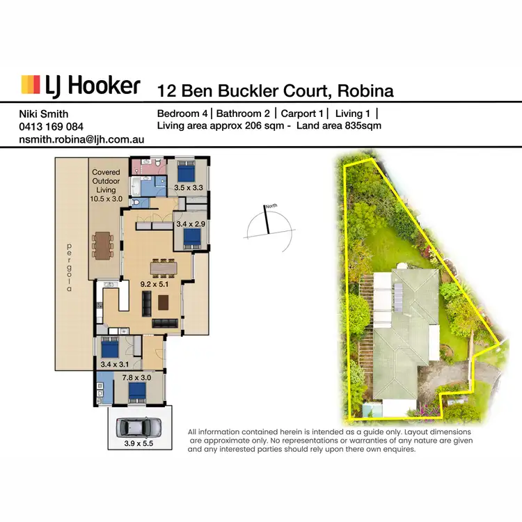 Floorplan of Homely house listing, 12 Ben Buckler Court, Robina QLD 4226