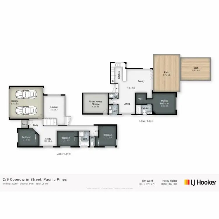 Floorplan of Homely semi-detached listing, 2/9 Coonowrin Street, Pacific Pines QLD 4211