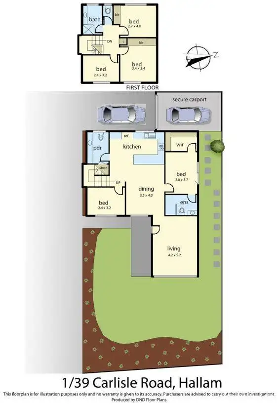 Floorplan of Homely house listing, 1/39 Carlisle Road, Hallam VIC 3803