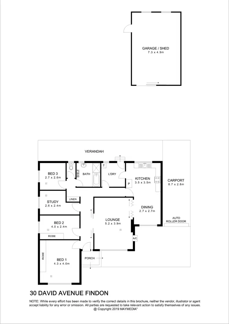 Floorplan of Homely house listing, 30 David Avenue, Findon SA 5023