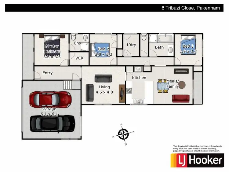 Floorplan of Homely house listing, 8 Tribuzi Close, Pakenham VIC 3810