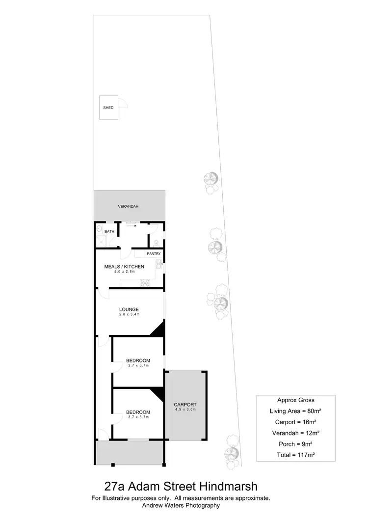 Floorplan of Homely house listing, 27a Adam Street, Hindmarsh SA 5007