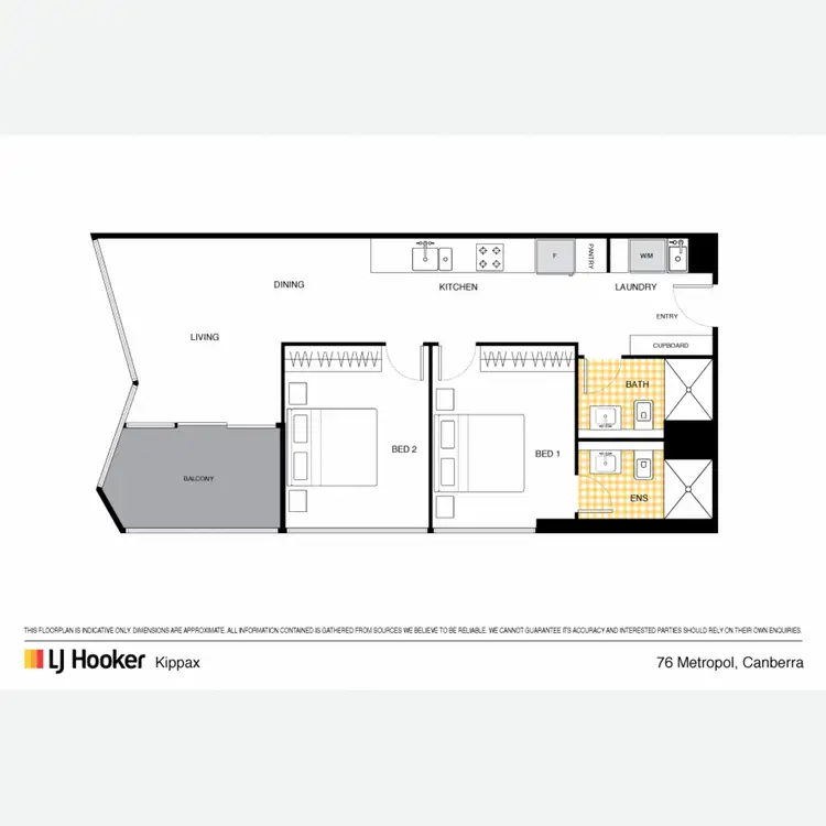 Floorplan of Homely apartment listing, Unit 232 Metropol, Canberra ACT 2601