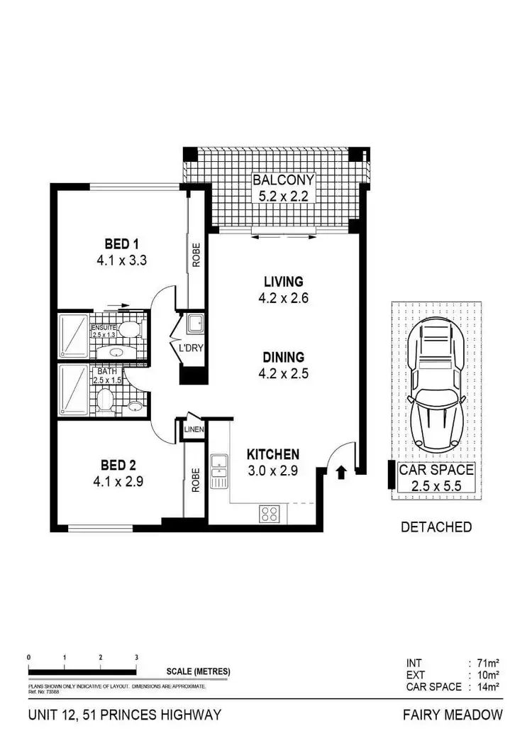 Floorplan of Homely unit listing, 12/51-59 Princes Highway, Fairy Meadow NSW 2519