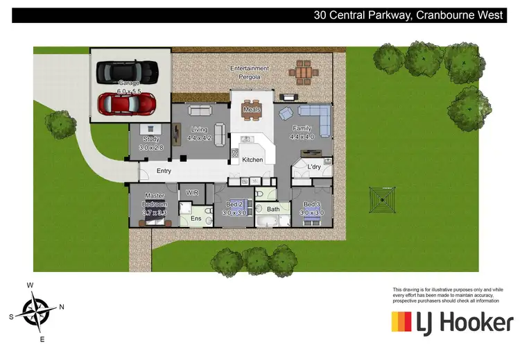 Floorplan of Homely house listing, 30 Central Park Way, Cranbourne West VIC 3977