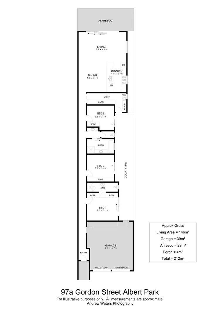 Floorplan of Homely house listing, 97A Gordon Street, Albert Park SA 5014