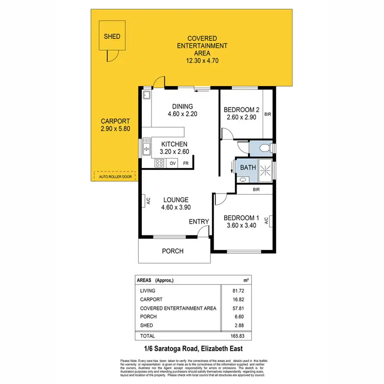 Floorplan of Homely house listing, 1/6 Saratoga Road, Elizabeth East SA 5112