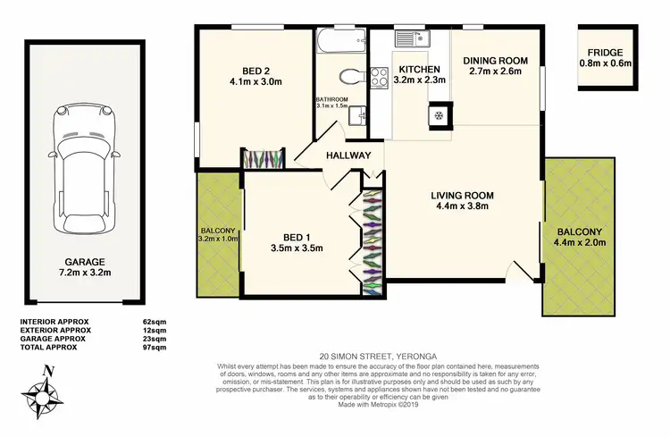 Floorplan of Homely unit listing, 3/20 Simon Street, Yeronga QLD 4104