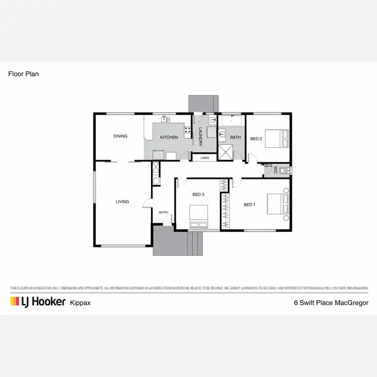 Floorplan of Homely house listing, 6 Swift Place, Macgregor ACT 2615