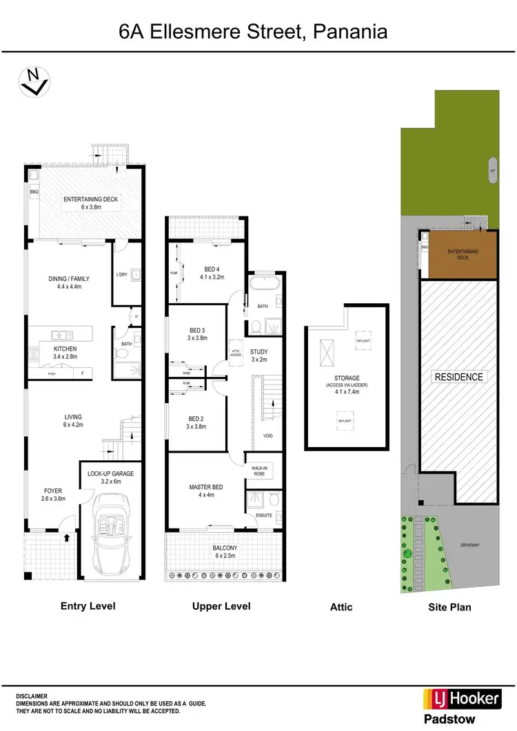 Floorplan of Homely semi-detached listing, 6a Ellesmere Street, Panania NSW 2213