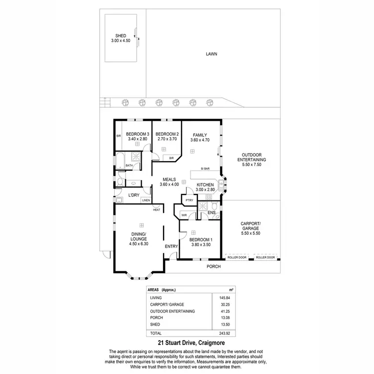 Floorplan of Homely house listing, 21 Stuart Drive, Craigmore SA 5114