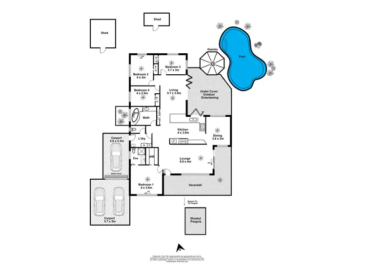 Floorplan of Homely house listing, 2 Baronia Cresent, Holloways Beach QLD 4878