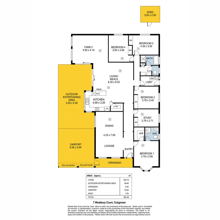Floorplan of Homely house listing, 7 Westbury Court, Craigmore SA 5114
