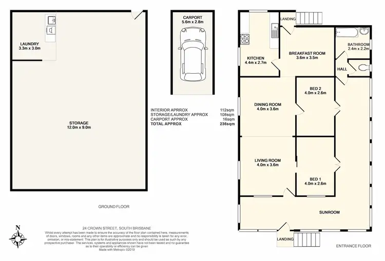 Floorplan of Homely house listing, 24 Crown Street, South Brisbane QLD 4101