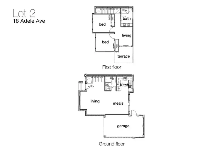 Floorplan of Homely townhouse listing, 2/18 Adele Avenue, Ferntree Gully VIC 3156