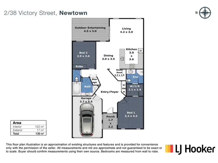 Floorplan of Homely unit listing, 2/38 Victory Street, Newtown QLD 4350