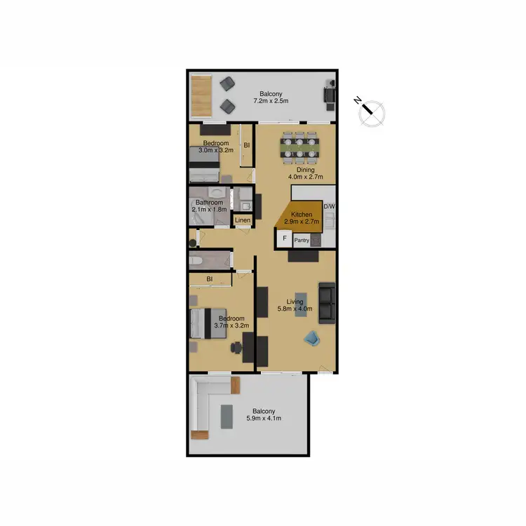 Floorplan of Homely apartment listing, 27/47 Kennedy Street, Kingston ACT 2604