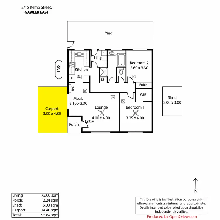 Floorplan of Homely house listing, Unit 3/15 Kemp Street, Gawler East SA 5118