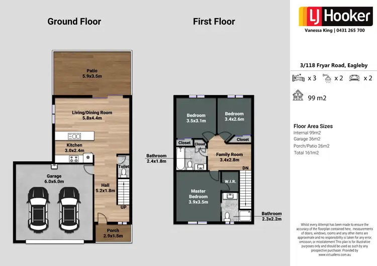Floorplan of Homely townhouse listing, 3/118-120 Fryar Road, Eagleby QLD 4207