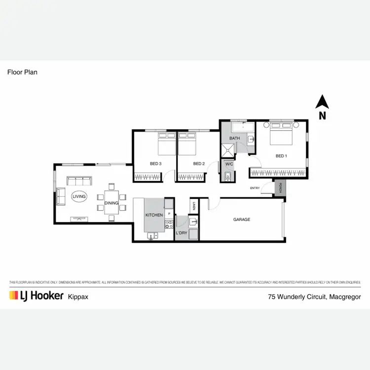 Floorplan of Homely house listing, 75 Wunderly Circuit, Macgregor ACT 2615