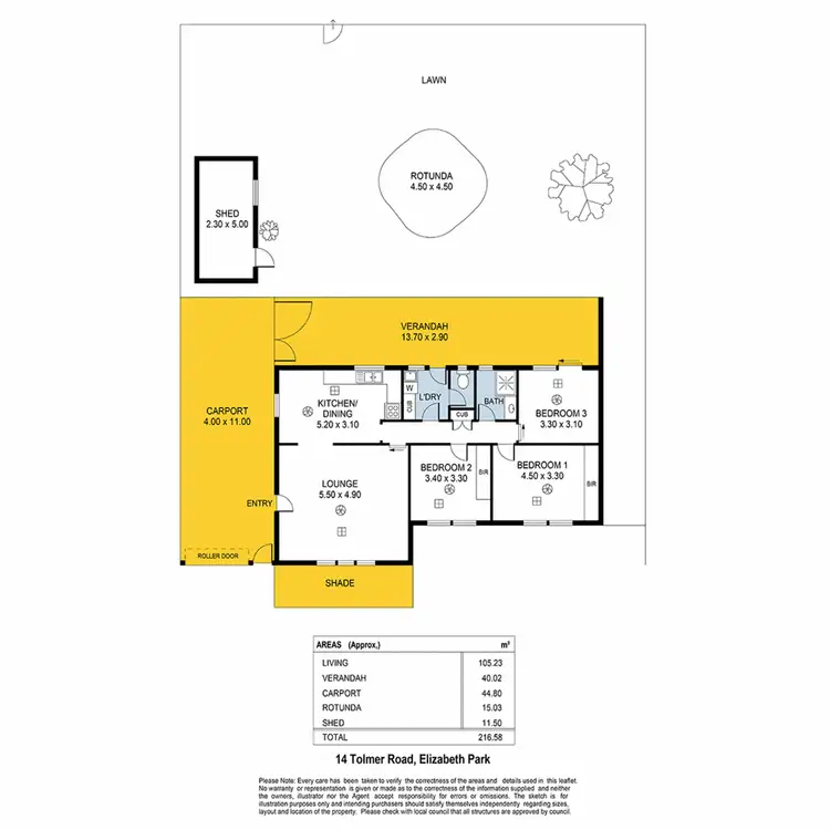 Floorplan of Homely house listing, 14 Tolmer Road, Elizabeth Park SA 5113