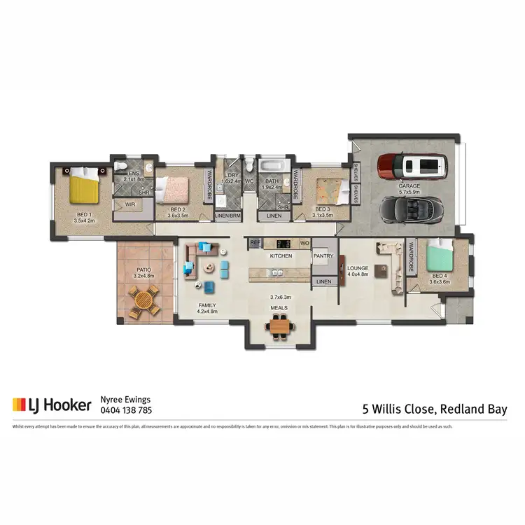Floorplan of Homely house listing, 5 Willis Close, Redland Bay QLD 4165