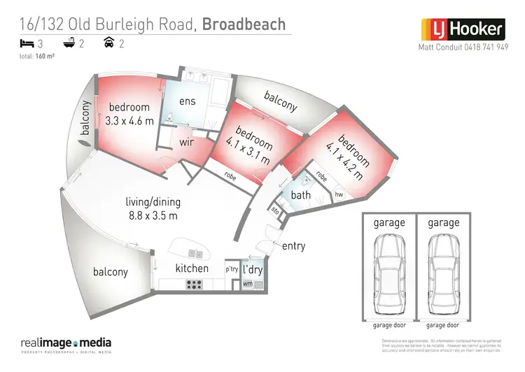 Floorplan of Homely apartment listing, 16/132 Old Burleigh Road, Broadbeach QLD 4218