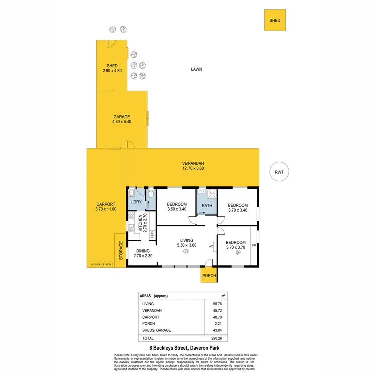 Floorplan of Homely house listing, 6 Buckley Street, Davoren Park SA 5113