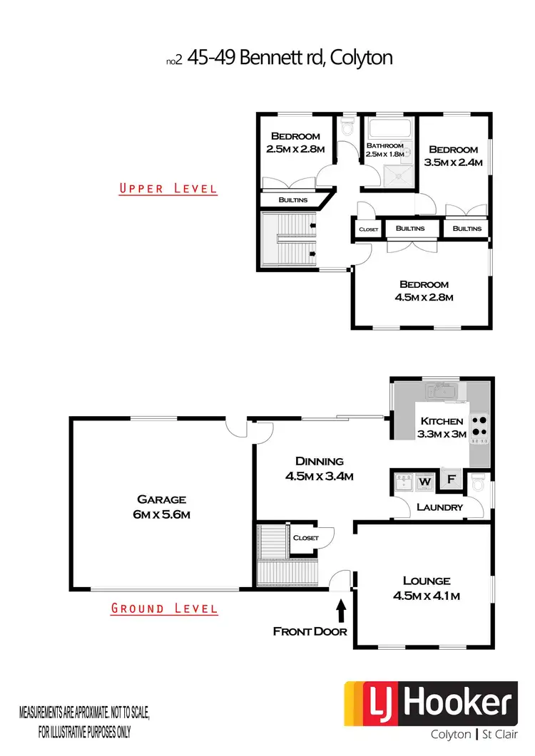 Floorplan of Homely townhouse listing, 2/45-49 Bennett Road, Colyton NSW 2760