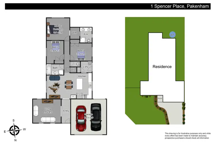 Floorplan of Homely house listing, 1 Spencer Place, Pakenham VIC 3810