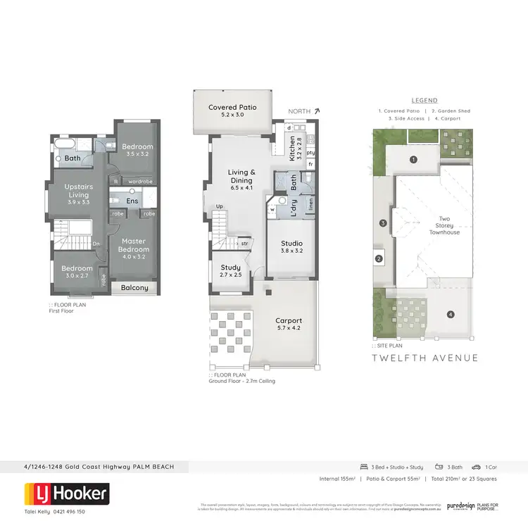 Floorplan of Homely townhouse listing, 4/1246-1248 Gold Coast Highway, Palm Beach QLD 4221