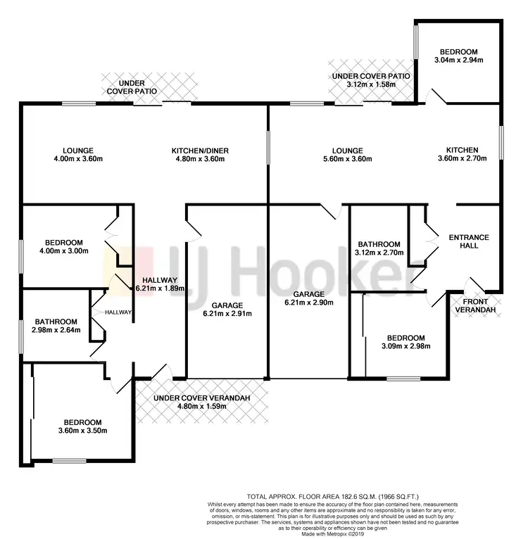 Floorplan of Homely block of units listing, 1-2/8a Third Street, Cessnock NSW 2325