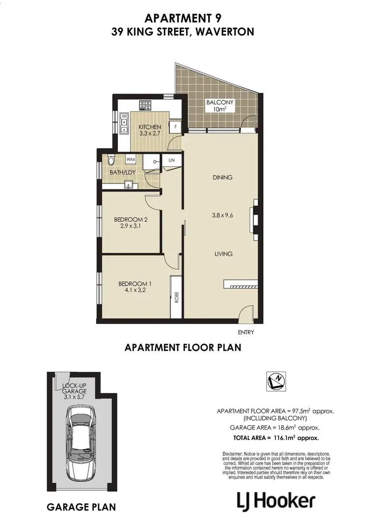 Floorplan of Homely apartment listing, 9/39 King Street, Waverton NSW 2060