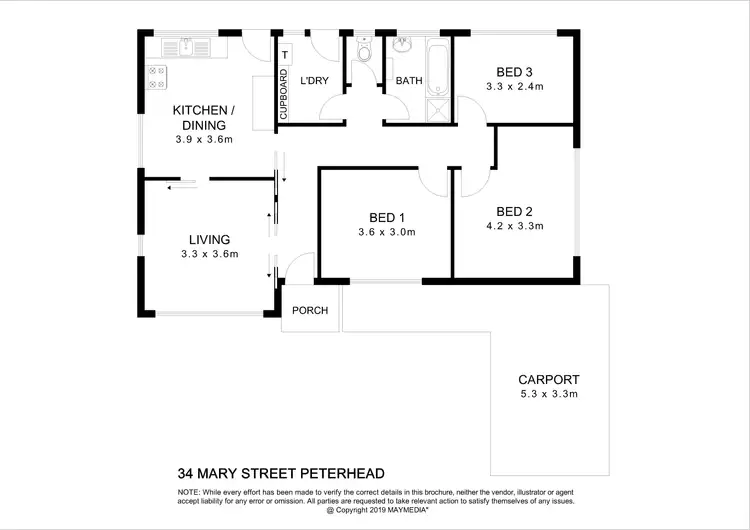 Floorplan of Homely house listing, 34 Mary Street, Peterhead SA 5016