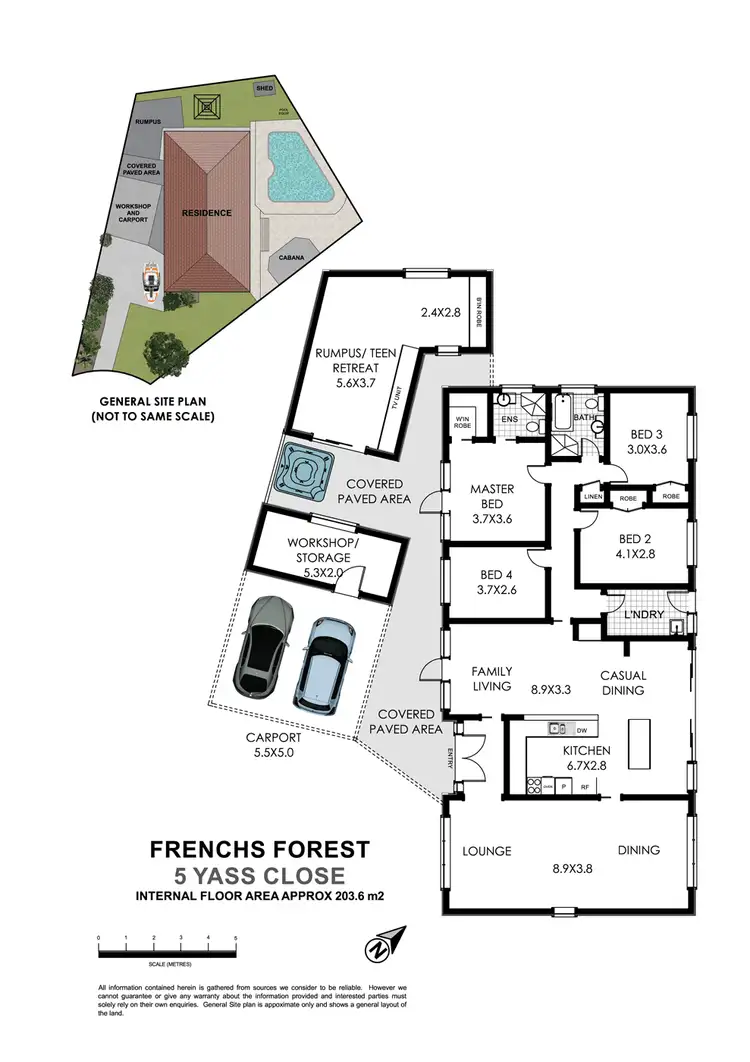 Floorplan of Homely house listing, 5 Yass Close, Frenchs Forest NSW 2086