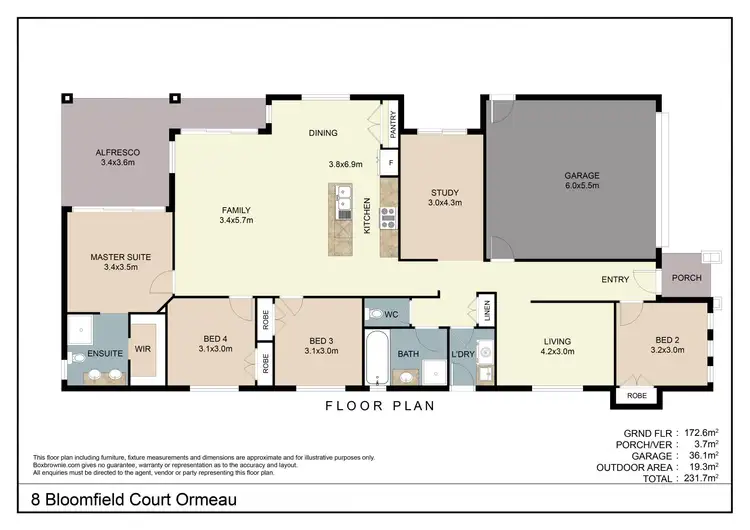 Floorplan of Homely house listing, 8 Bloomfield Court, Ormeau QLD 4208