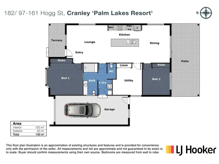 Floorplan of Homely unit listing, Villa 182/97-161 Hogg Street, Cranley QLD 4350