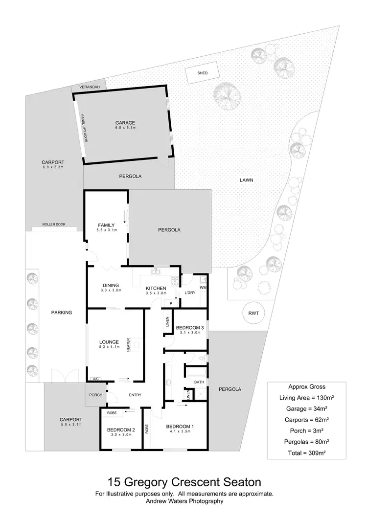 Floorplan of Homely house listing, 15 Gregory Crescent, Seaton SA 5023